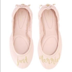 KATE SPADE Just Married Gwen Flats Size 6.5 Pink
